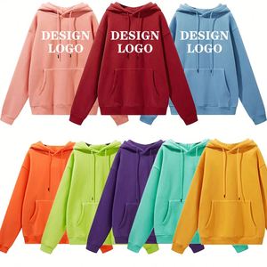 Sweat-shirts à capuche personnalisés pour hommes, survêtements avec logo imprimé, 100 % coton, coupe oversize, grandes tailles, unisexe, pour hommes - Product Image 1