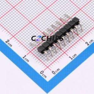 A254AD-WD09P-PC030 Pin Header Bent Lead Through Hole,P=2.54mm Connector 1x9P Square Hole Single Row 9P - Product Image 2