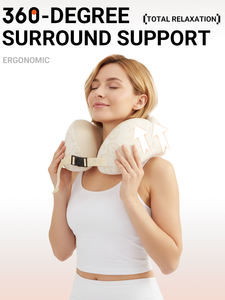 Oreiller cervical orthopédique portatif confortable Oreiller de voyage en forme de U en mousse à mémoire de forme pour adultes pour la caractéristique de refroidissement de voyage en avion - Product Image 3