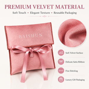 Pochette à bijoux en velours lisse avec logo personnalisé, fermeture à rabat, anti-rayures, vente en gros, OEM, pochette à bijoux en velours froissé - Product Image 2
