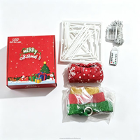 Feux d'artifice de Noël, boîte cadeau décorative, veilleuse rechargeable, contrôle sans fil, écran LED, 8 réglages de fonction, DIY