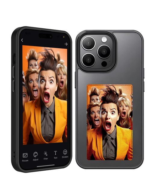 In Stock Aquina DIY E Ink Screen Display Shockproof Multicolors Phone Case for 13/14 NFC Customizable Design