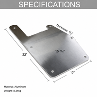 Supports de montage robustes en aluminium pour boîtes à outils de camion de 18'' x 18'', 18'' x 24'', 24'' x 24''