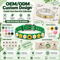 Collier pour animaux de compagnie en silicone personnalisé, collier pour chien personnalisé, accessoires mignons pour animaux de compagnie, vente en gros, fabricant OEM ODM pour les marques d'articles pour animaux