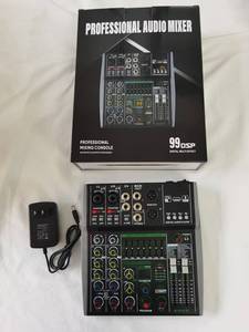 Console de mixage audio professionnelle pour spectacle en direct, 4 canaux, 99 effets DSP, enregistrement BT USB, 2 stéréo, égaliseur <span class=keywords><strong>7</strong></span> bandes pour soirée - Product Image 4