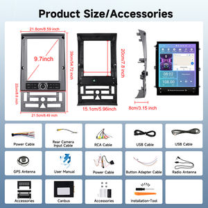 Hikity 9.7'' pour Peugeot <span class=keywords><strong>407</strong></span> 2004-2011 <span class=keywords><strong>Autoradio</strong></span> Android 2+64G Écran vertical CarPlay/Android Auto sans fil <span class=keywords><strong>GPS</strong></span> WiFi Vente en gros - Product Image 6