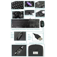 100% grosir Logitech MK100 PS/2 antarmuka mencegah air percikan kabel Keyboard + USB antarmuka kabel Mouse Set asli 100