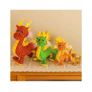 Nieuw Product Schattig Chinese Dragon Pluche Speelgoed Nieuw Ontwerp Chinese Dragon Nieuwjaar Cadeau Ornament Doek Poppen - Product Image 1