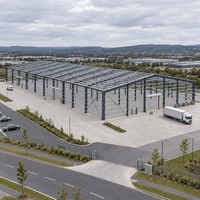 Entrepôt préfabriqué en structure métallique à assemblage rapide pour usine, stockage et logistique