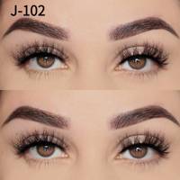 Faux cils en bande, aspect naturel, courts, en fourrure de vison russe 3D, noirs, sans cruauté, réutilisables, vente en gros