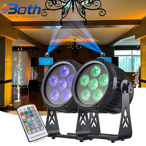 ไฟ LED Par Uplight สำหรับภายนอกอาคาร 6x18W RGBWA UV แบบชาร์จแบตเตอรี่ได้ สำหรับงานเวทีและปาร์ตี้ - Product Image 1