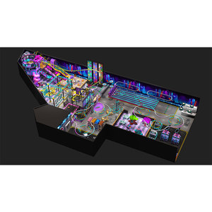 Công viên phiêu lưu thương mại Tùy chỉnh khóa học dây leo trẻ em thiết bị sân chơi trong nhà với công viên Trampoline - Product Image 2