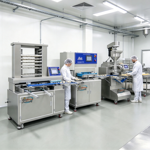 เครื่องห่อไส้แบบสองชั้น รุ่น BK-168-II |   เครื่องทำขนมไหว้พระจันทร์ลาวาอัตโนมัติสำหรับขนมไหว้พระจันทร์ไส้คัสตาร์ดสองชั้น - Product Image 1