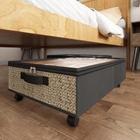 Conteneurs de stockage sous le lit avec roues. Sacs non tissés avec couvercles à fermeture éclair.