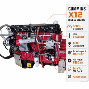 Motor Diésel Turbo Cummins X12 <span class=keywords><strong>de</strong></span> 520HP <span class=keywords><strong>de</strong></span> Bajo Consumo <span class=keywords><strong>de</strong></span> Combustible para Camiones, Autobuses y Autocares <span class=keywords><strong>de</strong></span> Transporte Regional - Product Image 2
