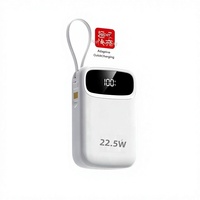Batterie externe en plastique à charge ultra-rapide 225W, 20 000 mAh, batterie au lithium polymère ternaire, livrée avec quatre câbles, certifiée 3C, portable