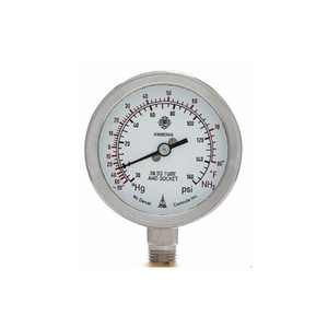 Manomètre McDaniel K9 0-160 Psi en acier inoxydable avec tube et raccord pour usage industriel - Product Image 3