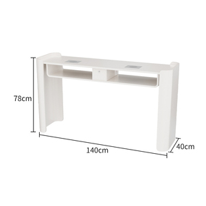 Meubles de salon de beauté Ensembles de table à ongles simples blancs à double technologie - Product Image 5