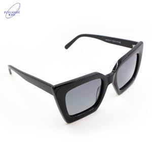 Gafas <span class=keywords><strong>de</strong></span> <span class=keywords><strong>Sol</strong></span> Modernas <span class=keywords><strong>de</strong></span> Alta Calidad Personalizadas <span class=keywords><strong>de</strong></span> Fábrica China 2023, Unisex, Acetato, <span class=keywords><strong>Lentes</strong></span> UV400 Tac, Negras, para Hombre y <span class=keywords><strong>Mujer</strong></span>, para Exteriores - Product Image 3