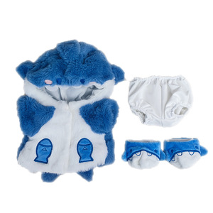 Muñeco de oso Lina mediano de 30cm, Bonito traje de <span class=keywords><strong>gateo</strong></span> de tiburón, juguete de peluche bordado para bebé, gran alivio del estrés, relleno de algodón PP - Product Image 5