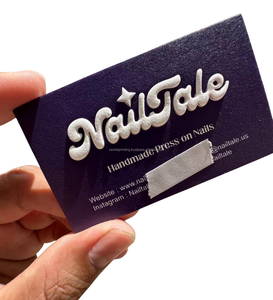 Luxury3D Tarjetas de visita en relieve Textura Premium 3D Relieve 600gsm Papel de algodón Tarjetas de visita en relieve personalizadas Cartón Premium - Product Image 1