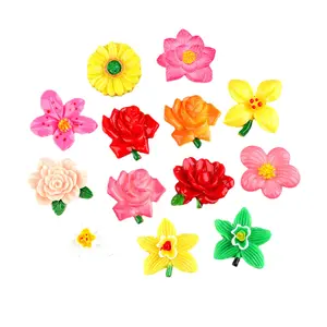 good quality wholesale price flat back flower resin cabochon diy accessories decoration