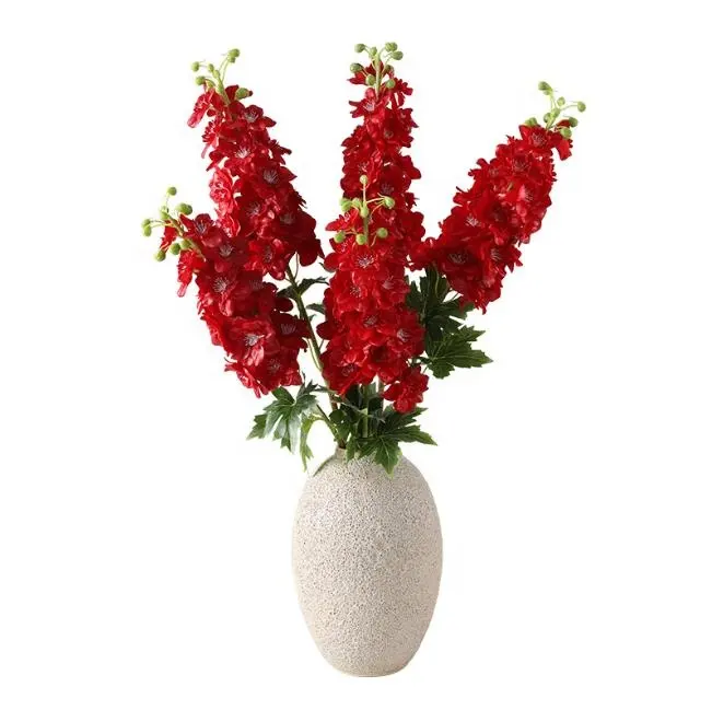 Hot sale latex artificial real touch delphinium flowers for home decor