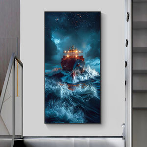 Luxe haut de gamme moderne Marine bateau conception toile peinture salon maison bureau décoration impression cristal porcelaine peinture - Product Image 5