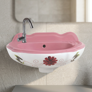 Gold Line White Rectangular Ceramic Wall Hung Wash Basin Two Piece Bathroom Hand Wash Sink for Hotel Projects - Product Image 3
