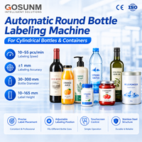 Machine d'étiquetage automatique de bouteilles rondes pour l'emballage des boissons, des aliments et des cosmétiques