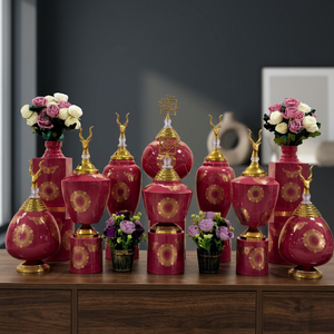 Frascos Decorativos de Lujo para Mesas de Recepción de Bodas, Decoración de Vestíbulos de Hotel, Salones de Banquetes y Exhibiciones Elegantes para Eventos - Product Image 3