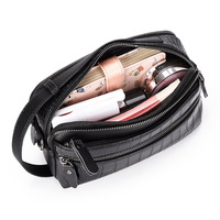 Sac de toilette portable pour homme en cuir PU et polyester, léger, respirant, imperméable, avec plusieurs poches zippées, à porter sous le bras