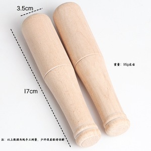 Solid Wood Garlic Pounder 17cm 3.5cm Diameter Manual Herb Crusher Kitchen Tool - Product Image 1