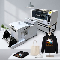 Nouvelle imprimante DTF automatique RC35 A3 avec table à vide XP600 et système d'agitation d'encre blanche pour la production textile et le cuir à grande échelle