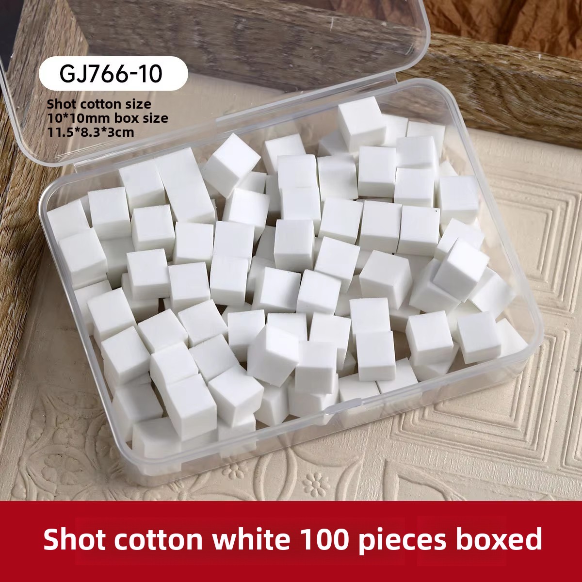 Caja de 100 piezas blanca 10mm (gj766-10)