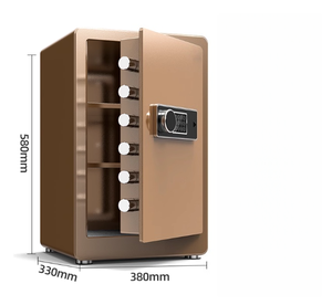 2025 nuevo H58cm reconocimiento biométrico electrónico de huellas dactilares caja de efectivo Hotel recepción banco caja de seguridad para dinero seguro - Product Image 3