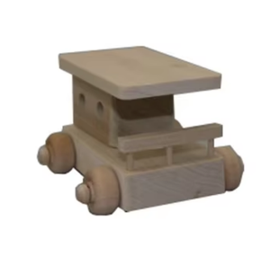 รถไฟของเล่นไม้ ของขวัญวันเกิดเด็ก ของตกแต่งบ้าน - Product Image 1