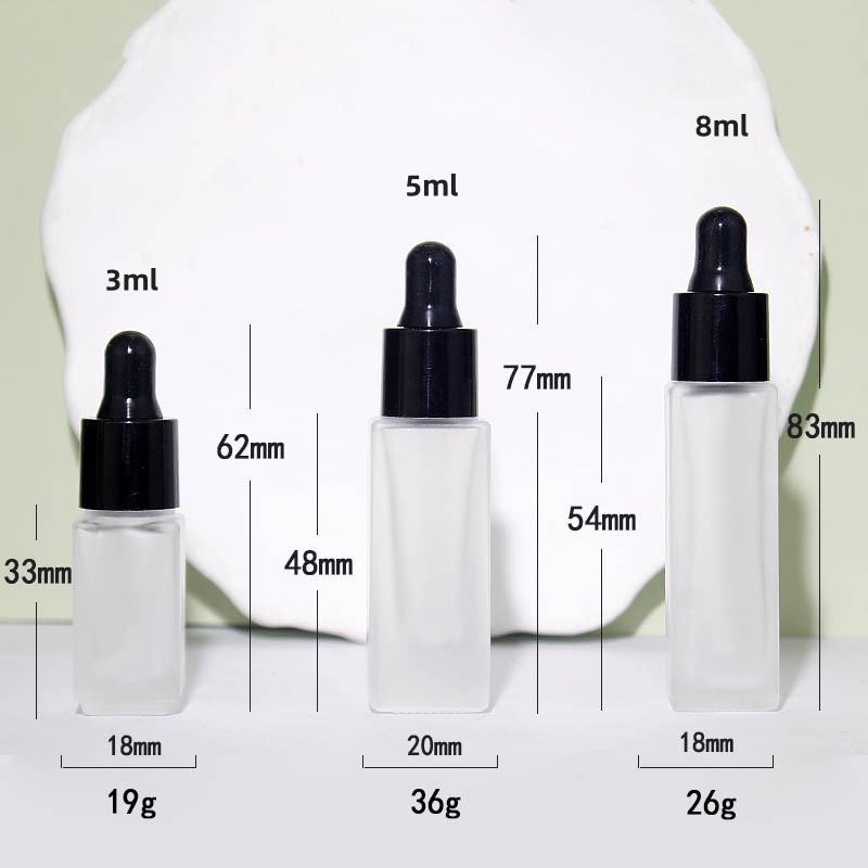 Frosted with black dropper