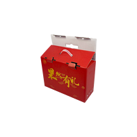 Draagbare Custom Logo Gedrukt Golfkarton Papier Kartonnen Verpakking Doos Spons Voor Granaatappel Drakenfruit Groenten