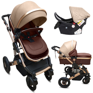 Mới sinh ra xe đẩy em bé 3 trong 1 với ghế xe pram bé vận chuyển giá rẻ du lịch một tay có thể gập lại xe đẩy sang trọng xe đẩy cho bé - Product Image 4