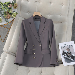 Women's Blazer Off White Solid Color Polyester Anti Wrinkle Casual Outerwear - Product Image 3