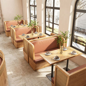 Furnitur komersial kursi restoran dan meja Stan Restoran set perabotan restoran Tempat duduk cepat - Product Image 3