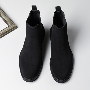 Botas Chelsea de Cuero para Hombre, Estilo Inglés, con Grabado, de Piel Vacuna, para Vestimenta Formal de Negocios - Product Image 1