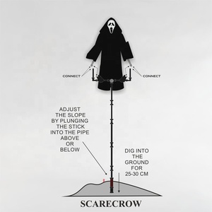 Scream <strong>ScareCrow</strong> Halloween Horror Halloween Eve Props Pull Flag Banner Halloween <strong>Decoration</strong> - Product Image 4