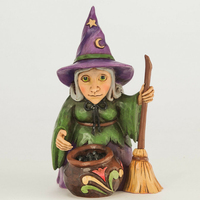 Statue de sorcière miniature en résine artisanale en gros personnalisée Décoration de sorcière Figurine de sorcière Cadeau en vente