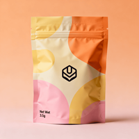 Sacs Mylar personnalisés avec logo imprimé numériquement, finition brillante de qualité alimentaire, hologramme, fermeture éclair, pour emballage de bonbons et gommes, délai de livraison rapide