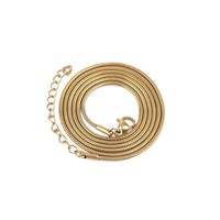 Collier en acier inoxydable en forme de serpent, plaqué sous vide 18 carats, universel pour hommes et femmes, collier de couple, chaîne de bijoux