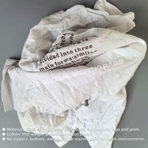 Trapos de Algodón Blancos de 10LB para Uso Industrial, Caja de Trapos Blancos Impresos para Limpieza Industrial, Trapos de Algodón Tejido para Limpiar - Product Image 4