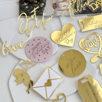 Ins Style Valentines Cake Topper Großhandel Kuchen Dekoration Acryl Custom Cake Topper