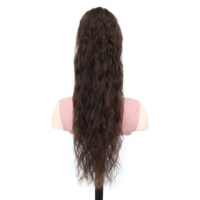 Extensions de cheveux synthétiques Gladys, queue de cheval longue à cordon, bouclées et ondulées, 14 et 26 pouces, texture douce pour un coiffage quotidien simple